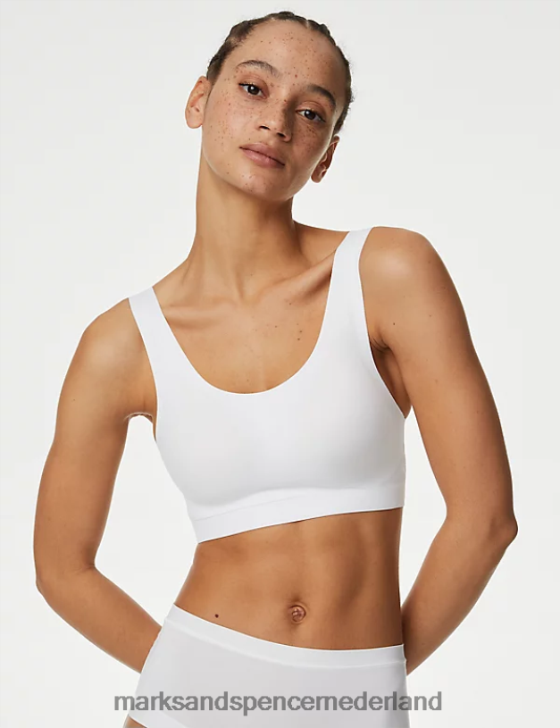 Marks & Spencer unisex Flexifit croptop zonder beugel wit kleding N8VZP1340