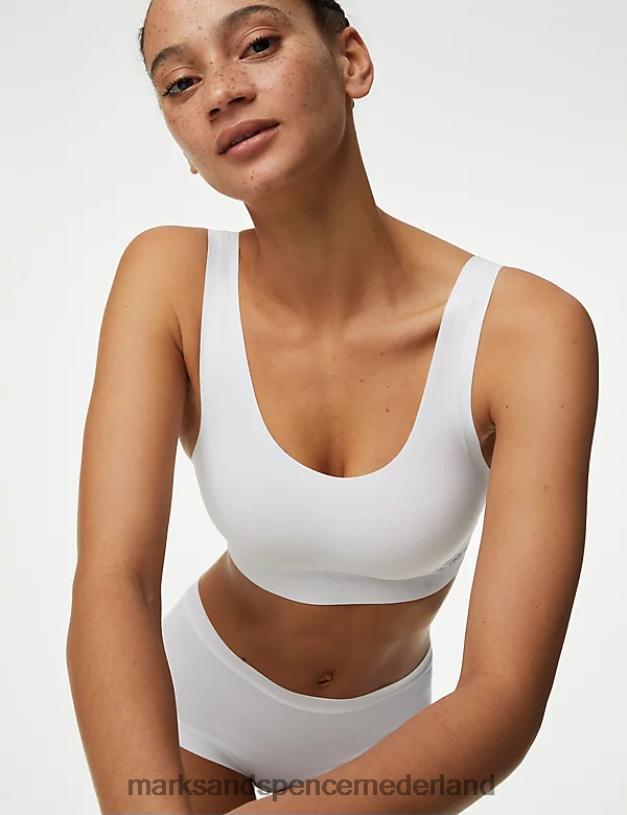 Marks & Spencer unisex Flexifit croptop zonder beugel wit kleding N8VZP1340