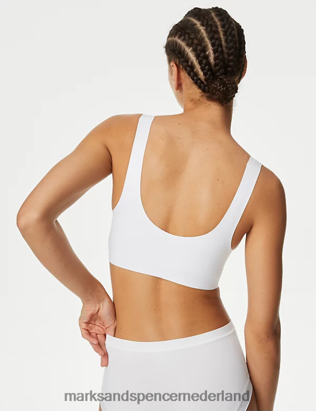 Marks & Spencer unisex Flexifit croptop zonder beugel wit kleding N8VZP1340