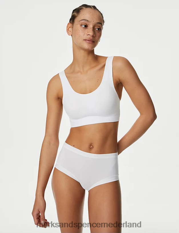 Marks & Spencer unisex Flexifit croptop zonder beugel wit kleding N8VZP1340