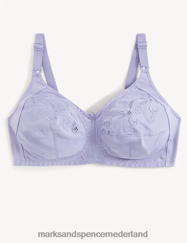 Marks & Spencer unisex geborduurde bh met volledige cup voor volledige ondersteuning lavendel kleding N8VZP4292