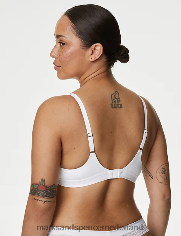 Marks & Spencer unisex katoenen T-shirtbeha met cool comfort en beugel wit kleding N8VZP3688