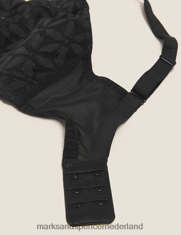 Marks & Spencer unisex niet-gevoerde bralette van kant zwart kleding N8VZP3787