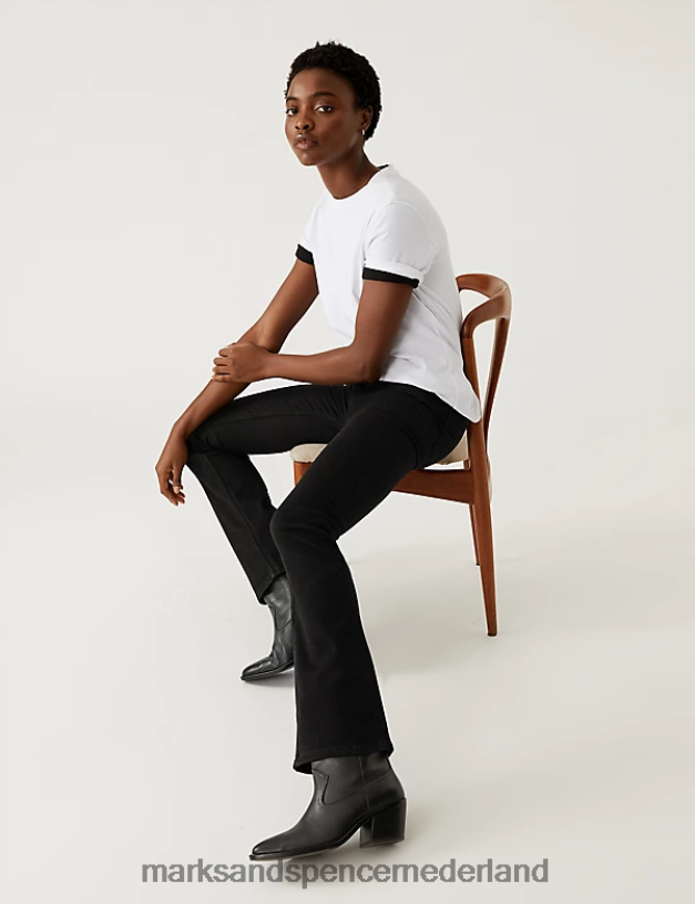 Marks & Spencer unisex Bootcut jeans van Eva zwarte mix kleding N8VZP862