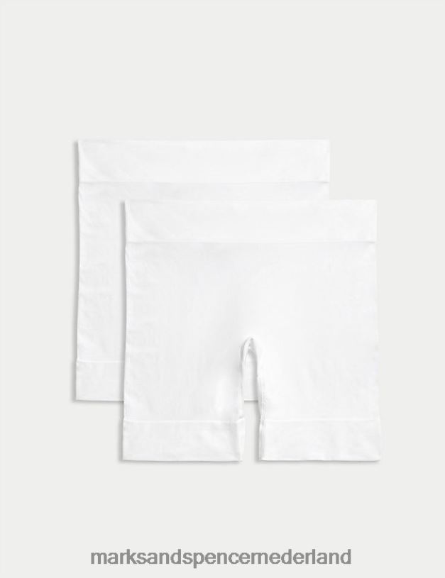 Marks & Spencer unisex 2 stuks anti-schuurshorts wit kleding N8VZP3943