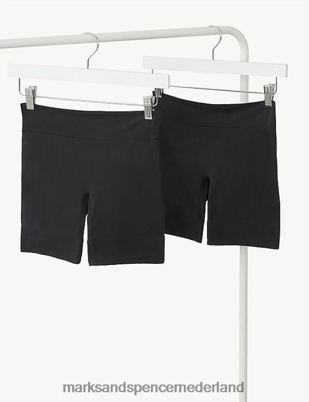 Marks & Spencer unisex 2 stuks anti-schuurshorts zwart kleding N8VZP3945