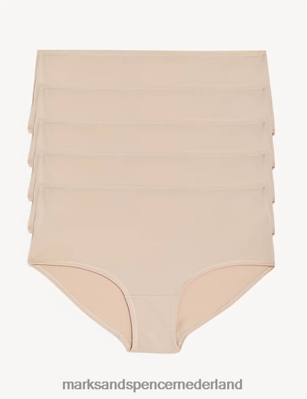 Marks & Spencer unisex 5pk microvezel shorts met lage taille zonder vpl rozenkwarts kleding N8VZP4467