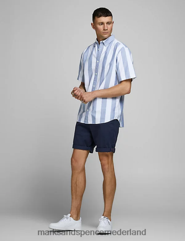 Marks & Spencer unisex chinoshort met normale pasvorm marine kleding N8VZP6689