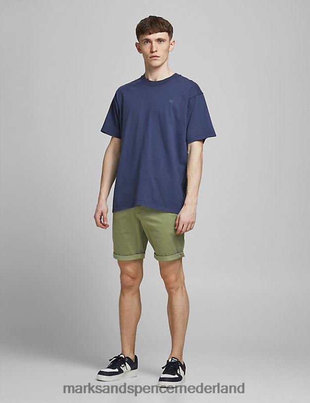 Marks & Spencer unisex chinoshort met normale pasvorm varen groen kleding N8VZP6369