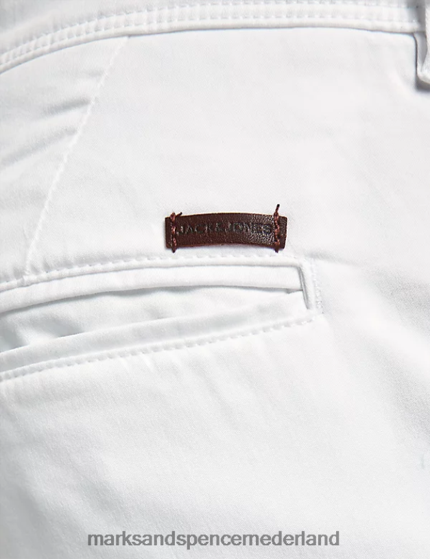 Marks & Spencer unisex chinoshort met normale pasvorm wit kleding N8VZP6691