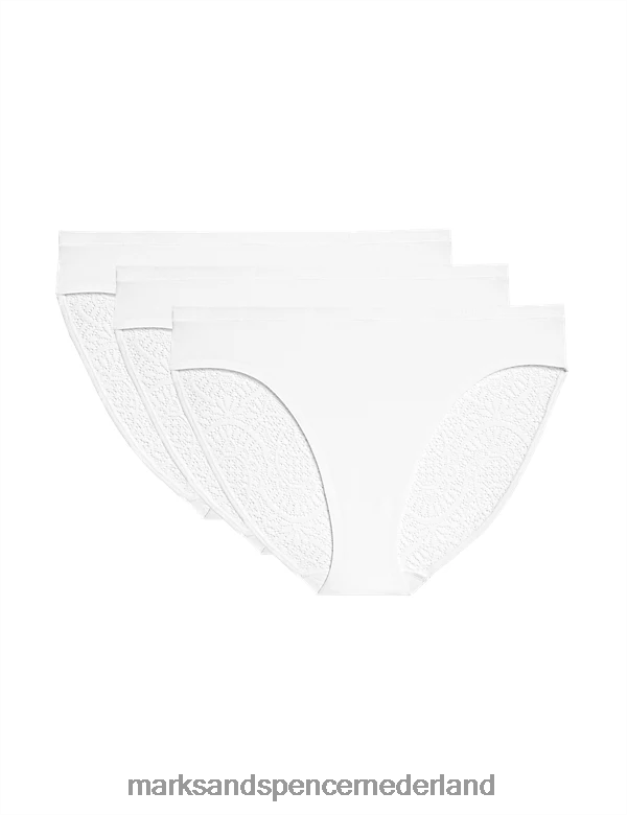 Marks & Spencer unisex 3-delige bodyzachte slip met hoge pijpen wit kleding N8VZP4371