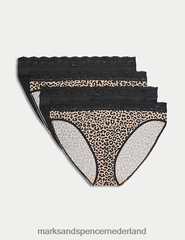 Marks & Spencer unisex 4-delige slip met hoge pijpen zwart kleding N8VZP3901