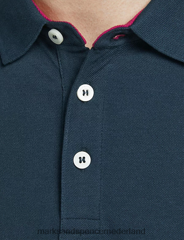 Marks & Spencer unisex poloshirt van puur katoen marine mix kleding N8VZP5275