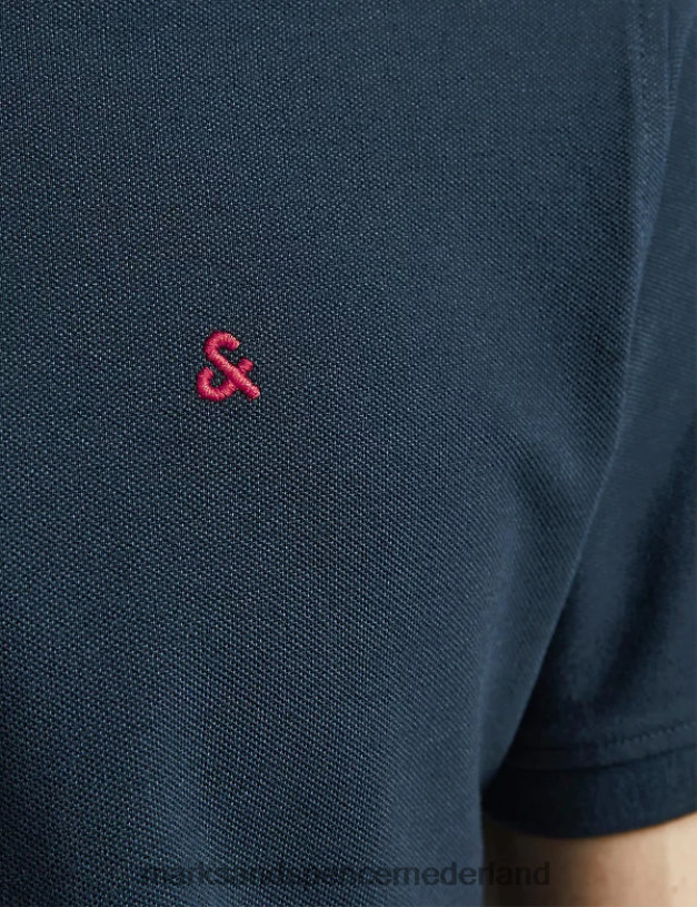 Marks & Spencer unisex poloshirt van puur katoen marine mix kleding N8VZP5275