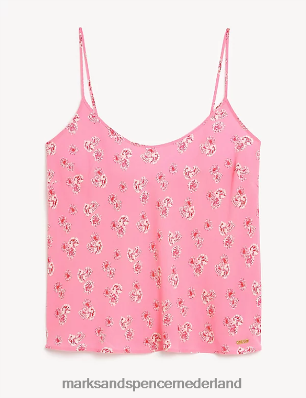 Marks & Spencer unisex Cami-topje met bloemenprint roze mix lingerie N8VZP3559