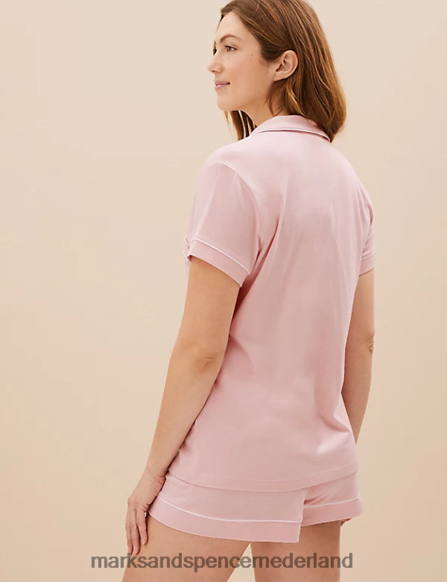 Marks & Spencer unisex Katoenen modal shortieset zacht roze lingerie N8VZP3542