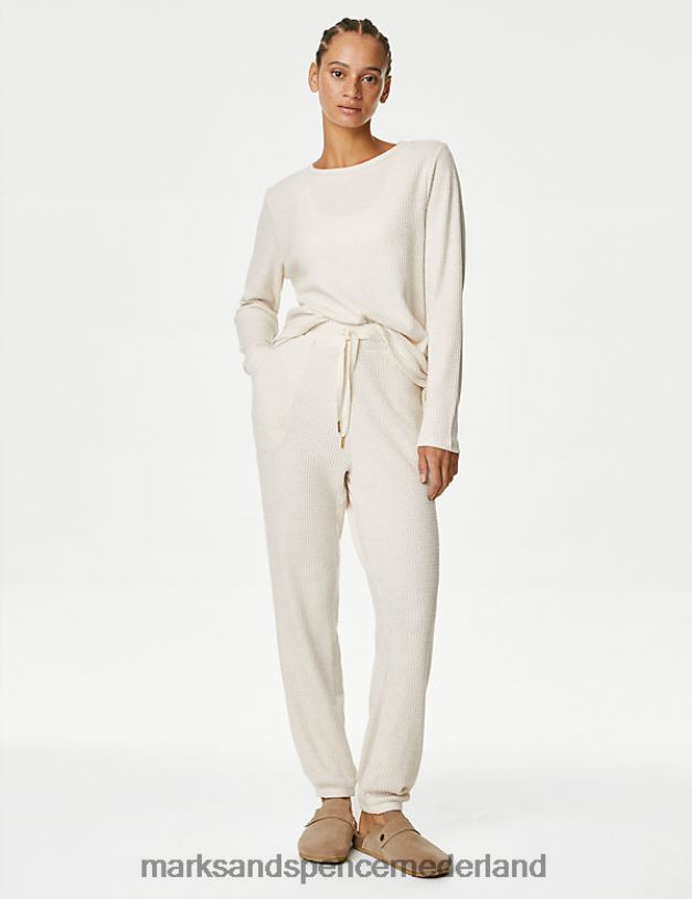 Marks & Spencer unisex gezellige lounge wafeljoggers havermout lingerie N8VZP3532