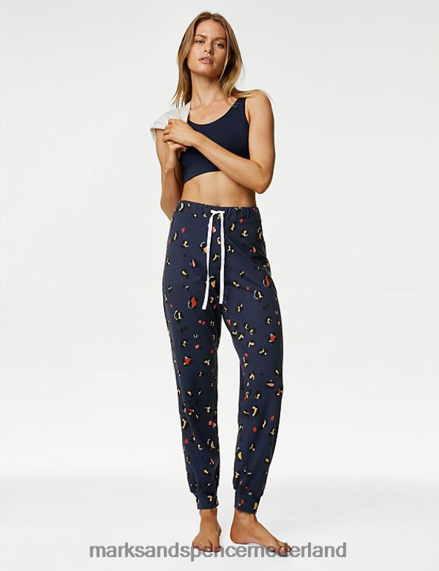 Marks & Spencer unisex pyjamabroek met dierenprint marine mix lingerie N8VZP3479