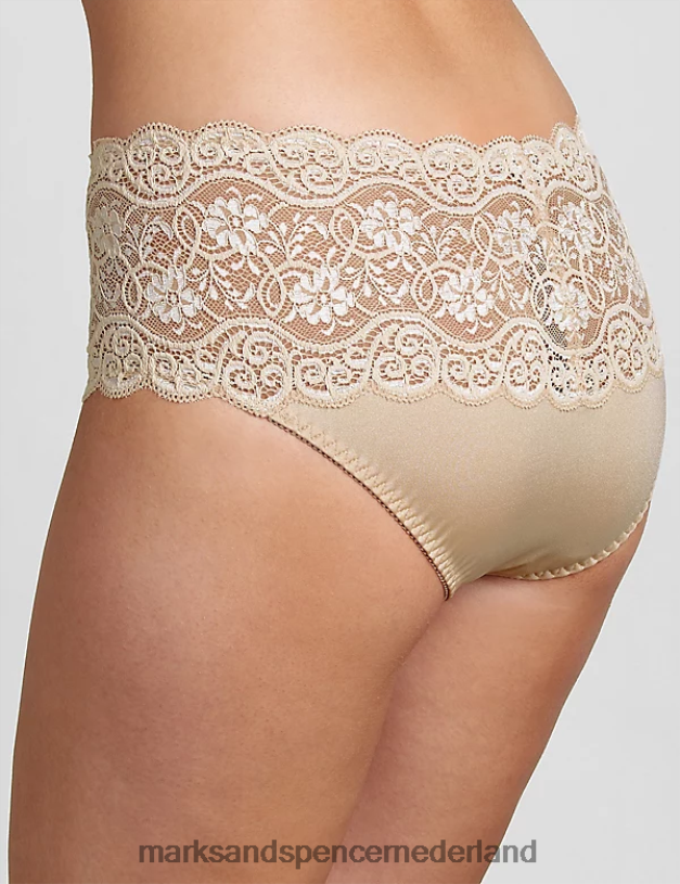 Marks & Spencer unisex Amourette 300 volledig kanten slipje biscuit lingerie N8VZP4628