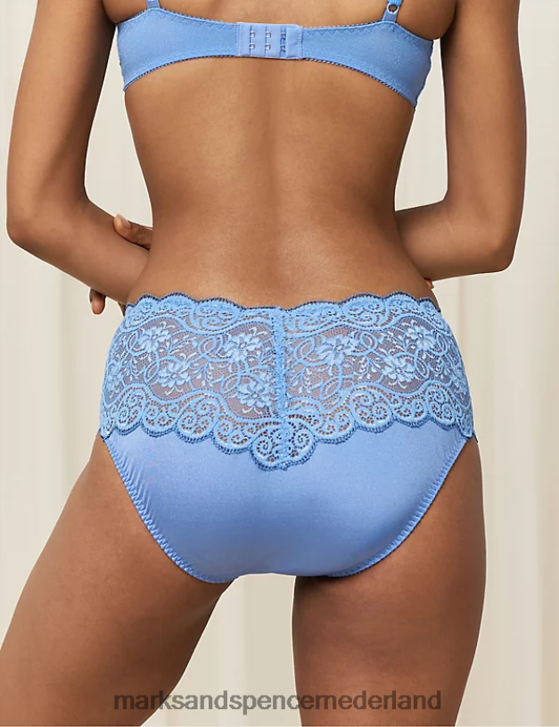 Marks & Spencer unisex Amourette 300 volledig kanten slipje lichtblauw lingerie N8VZP4629