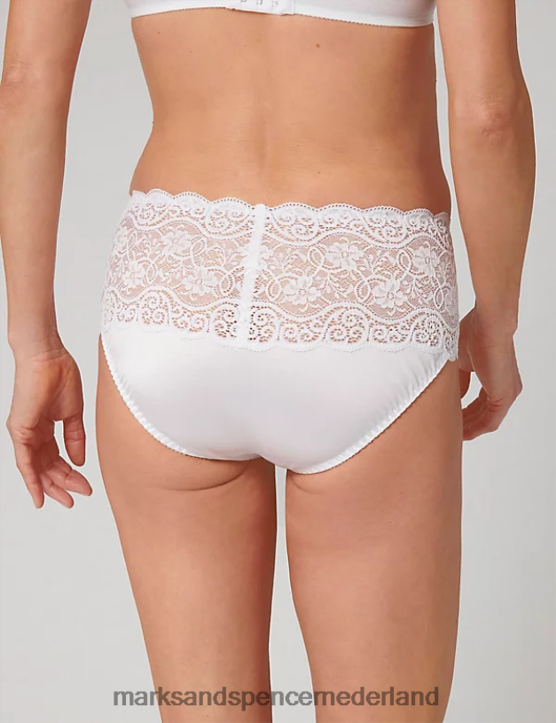 Marks & Spencer unisex Amourette 300 volledig kanten slipje wit lingerie N8VZP4232