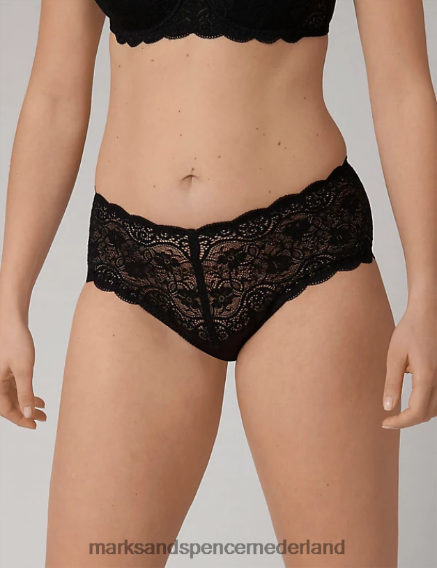 Marks & Spencer unisex Amourette 300 volledig kanten slipje zwart lingerie N8VZP4627