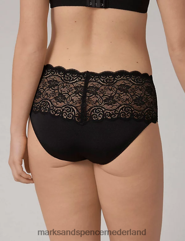 Marks & Spencer unisex Amourette 300 volledig kanten slipje zwart lingerie N8VZP4627