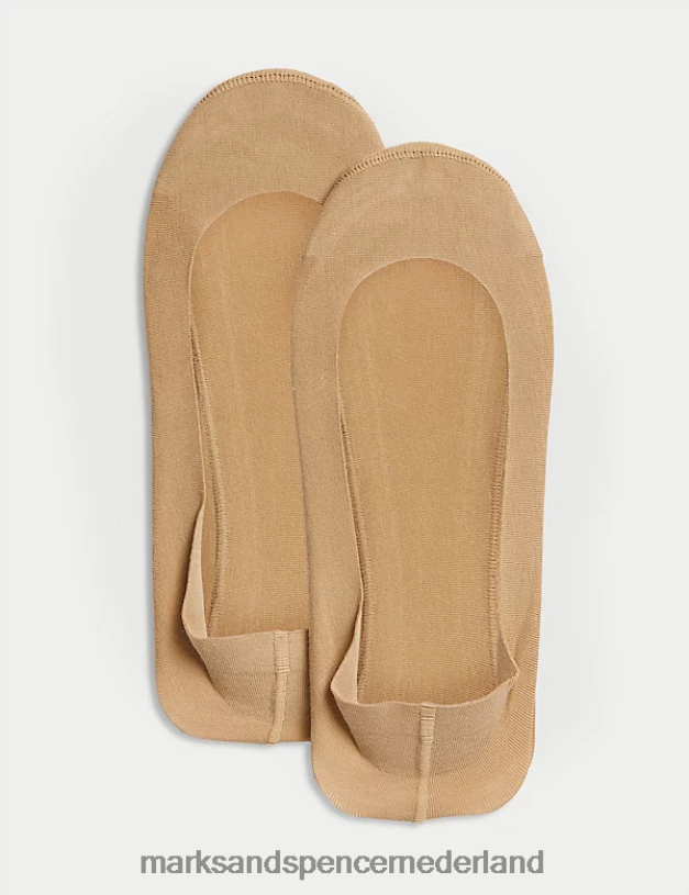 Marks & Spencer unisex 2 stuks ultralaag uitgesneden voetjes naakt lingerie N8VZP4672