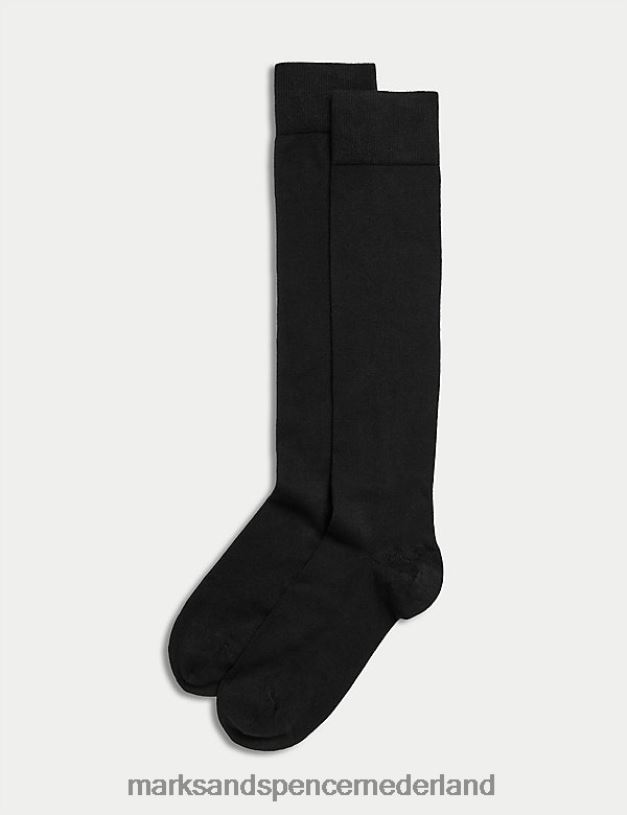 Marks & Spencer unisex 2 stuks zachte kniekousen zwart lingerie N8VZP4654
