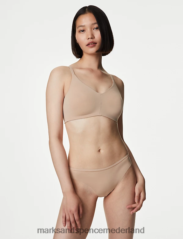 Marks & Spencer unisex 3pk flexifit geen vpl strings rozenkwarts lingerie N8VZP4171