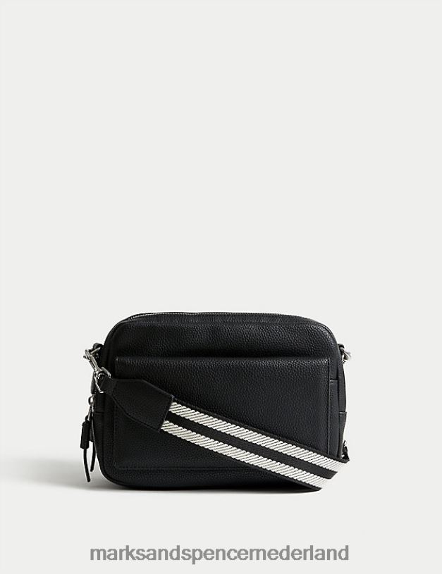 Marks & Spencer vrouwen Crossbody cameratas van kunstleer zwart accessoires N8VZP804