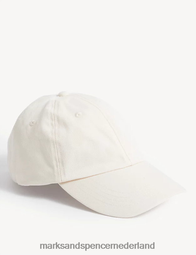 Marks & Spencer vrouwen Honkbalpet van puur katoen room accessoires N8VZP3091