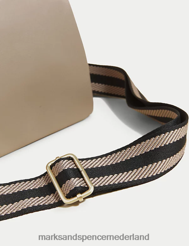 Marks & Spencer vrouwen Crossbodytas van imitatieleer paddestoel accessoires N8VZP3074