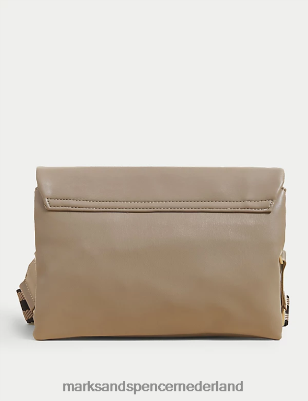 Marks & Spencer vrouwen Crossbodytas van imitatieleer paddestoel accessoires N8VZP3074
