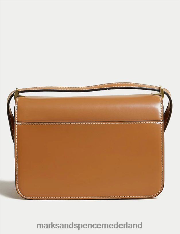 Marks & Spencer vrouwen Crossbodytas van kunstleer latte accessoires N8VZP1294