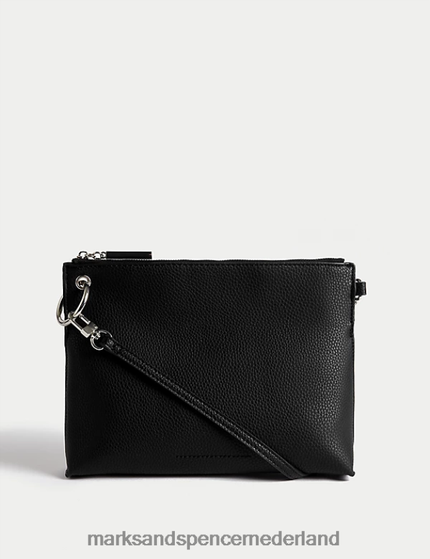Marks & Spencer vrouwen Crossbodytas van kunstleer zwart accessoires N8VZP226