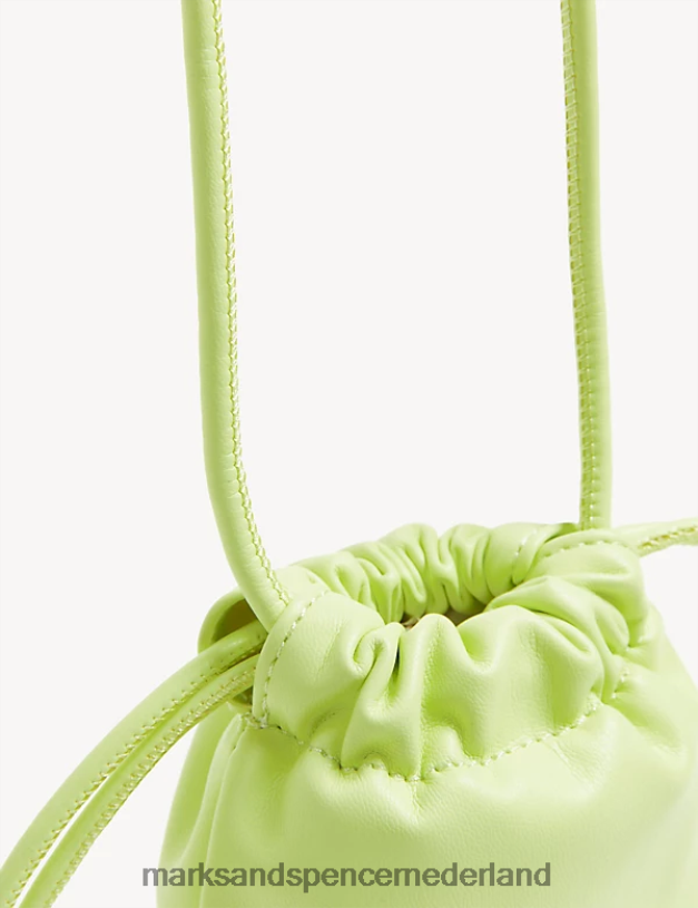 Marks & Spencer vrouwen Telefoontasje van kunstleer zachte limoen accessoires N8VZP2225