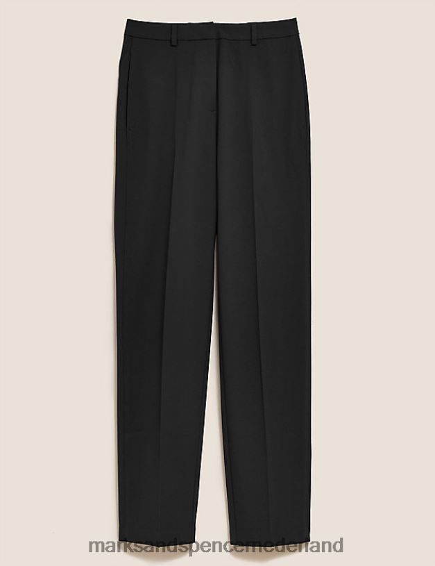 Marks & Spencer vrouwen Broek met rechte pijpen en stretch zwart kleding N8VZP1371