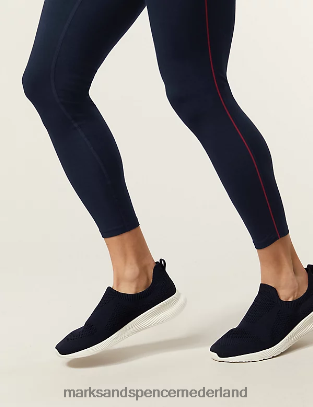 Marks & Spencer vrouwen go easy gymlegging met hoge taille marine kleding N8VZP3216