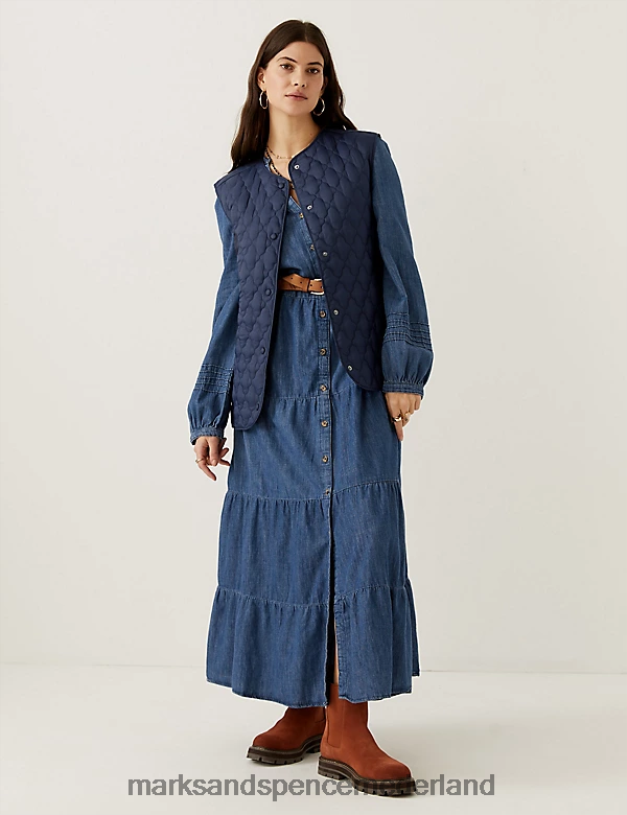 Marks & Spencer vrouwen gewatteerd gilet marine kleding N8VZP2422