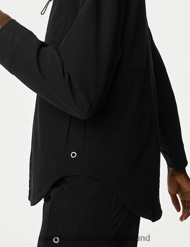 Marks & Spencer vrouwen stormwear longline shaket zwart kleding N8VZP1098