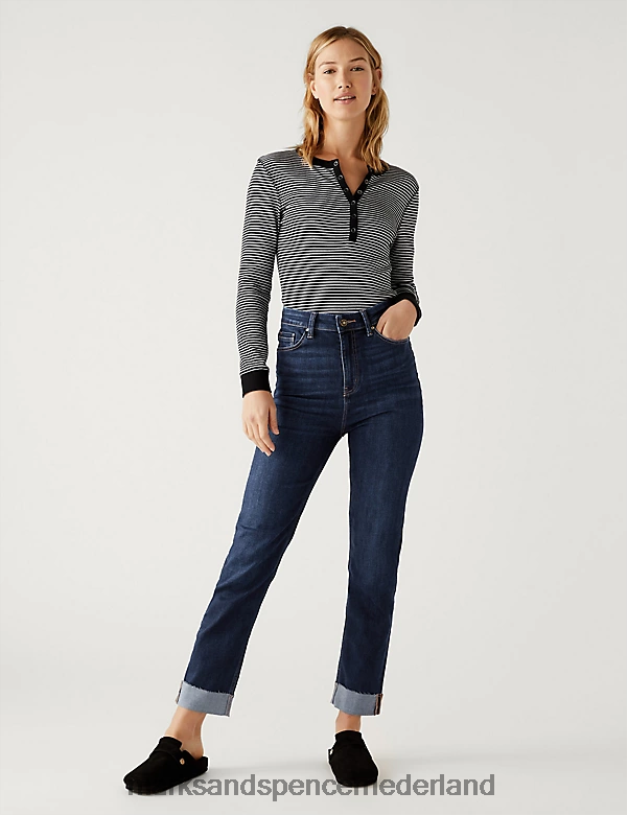Marks & Spencer vrouwen Harper superzachte sigarettenjeans donkere indigo kleding N8VZP2768