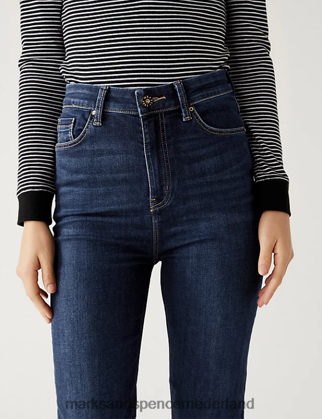 Marks & Spencer vrouwen Harper superzachte sigarettenjeans donkere indigo kleding N8VZP2768