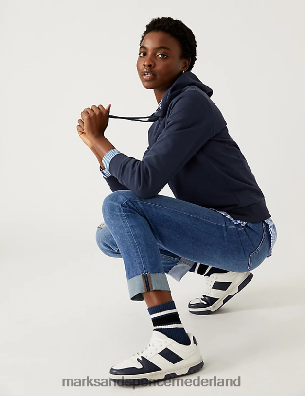 Marks & Spencer vrouwen Harper superzachte sigarettenjeans middelmatige indigo kleding N8VZP3087