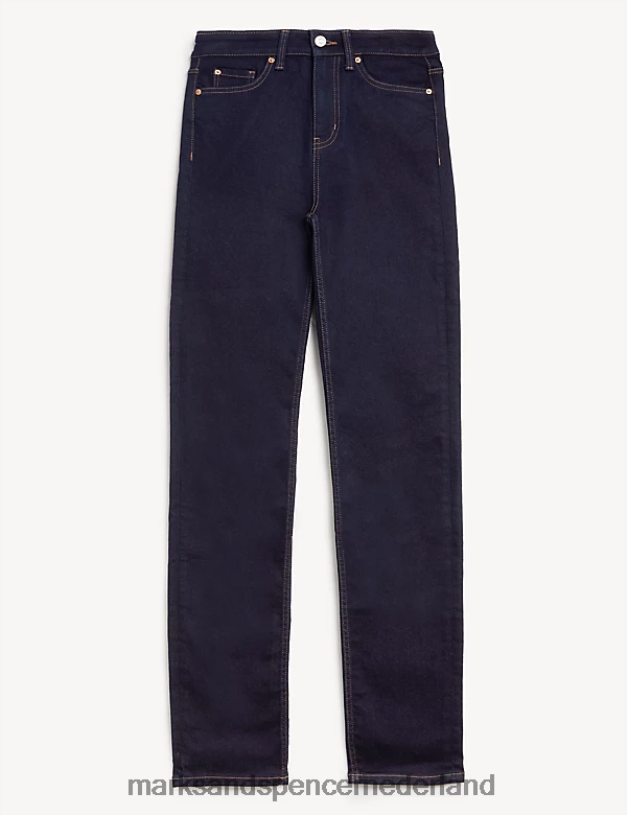 Marks & Spencer vrouwen Sienna jeans met rechte pijpen en stretch indigo-mix kleding N8VZP2754