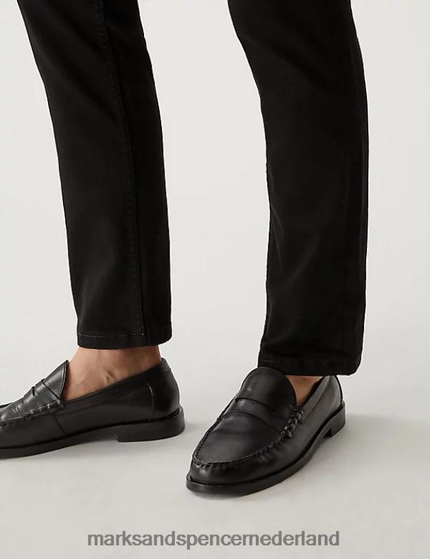 Marks & Spencer vrouwen Sienna jeans met rechte pijpen en stretch zwarte mix kleding N8VZP2750