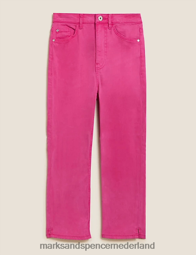 Marks & Spencer vrouwen superzachte skinny jeans met hoge taille fuchsia kleding N8VZP3178