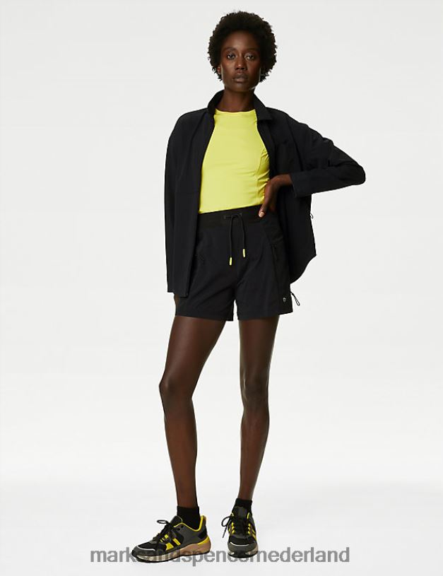 Marks & Spencer vrouwen Stormwear wandelshort met hoge taille zwart kleding N8VZP441