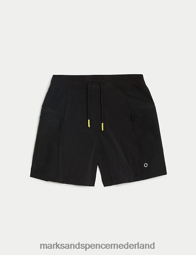 Marks & Spencer vrouwen Stormwear wandelshort met hoge taille zwart kleding N8VZP441