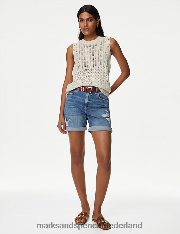 Marks & Spencer vrouwen denim boyfriend-short denimmix kleding N8VZP2805